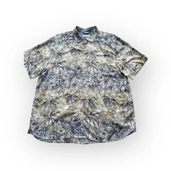 Tommy Bahama Veracruz Cay bubtton up Tropical size XXL short sleeve old school - Picture 2 of 11